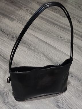Classic Black Monsac Leather Shoulder Bag